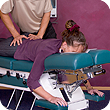image of a patient being adjusted by a chiropractor